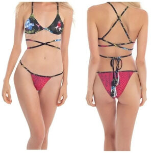 Revel Rey striped bikini bottom